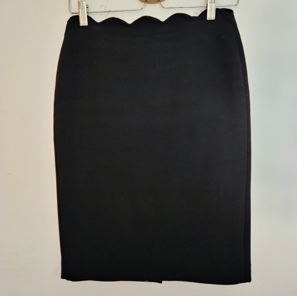 Black midi skirt ann taylor size 00 - Picture 2 of 3